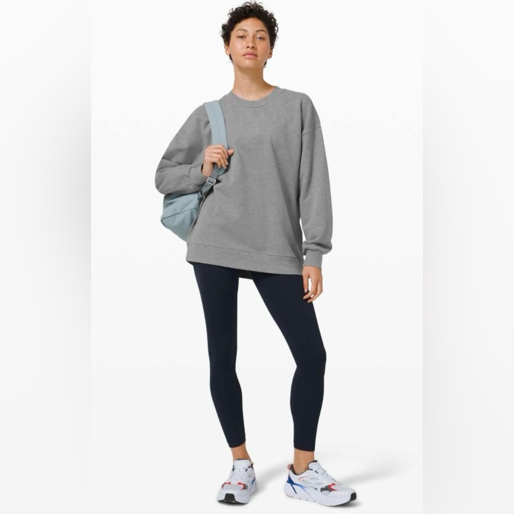 Lululemon Perfectly Oversized Crewneck Sweatshirt Top Heathered Grey Size 8?